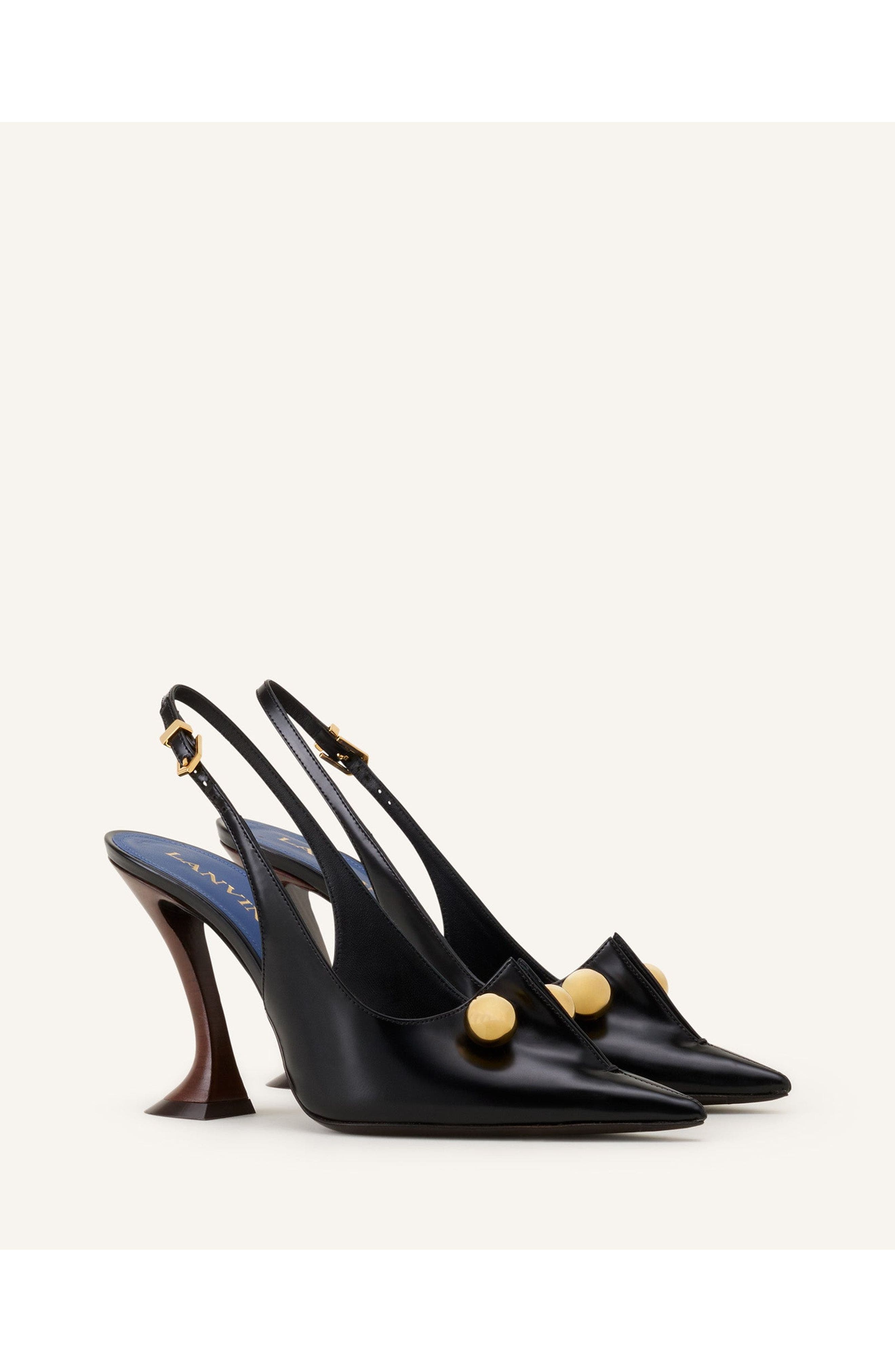 Lanvin Affinity Arch Slingback, Alternate, color, Black
