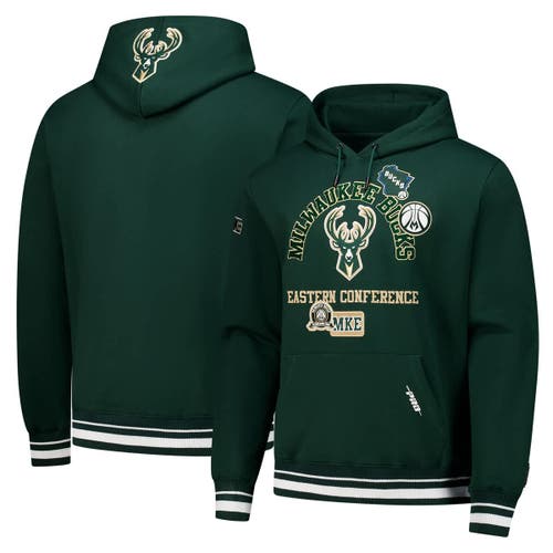 Pro Standard Hunter Green Milwaukee Bucks Area Code Pullover Hoodie