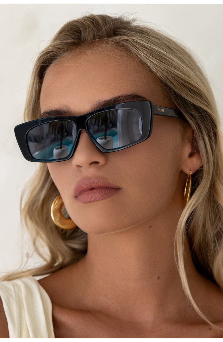 FREYRS Eyewear Lexi Cat Eye Sunglasses, Alternate, color, Black