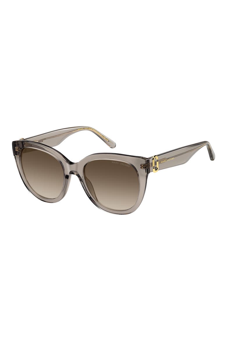 54mm Cat Eye Sunglasses, Alternate, color, KHAKI/ BROWN SF