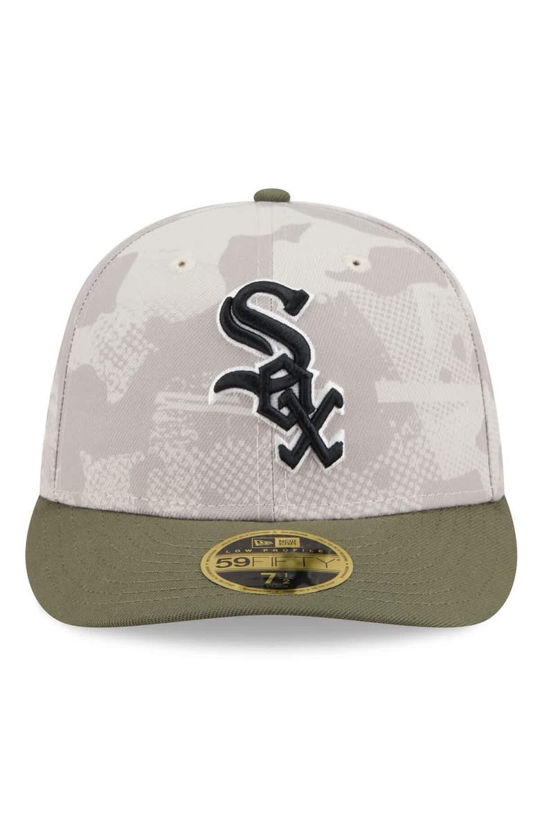 New Era Men's New Era Light Beige/Olive Chicago White Sox 2025 Armed Forces Day Low Profile 59FIFTY Fitted Hat, Alternate, color, Light Beige