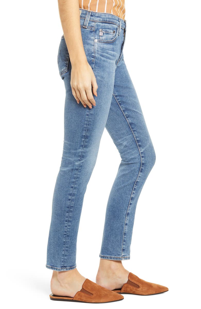 AG Prima Low Rise Ankle Cigarette Jeans, Alternate, color, 16 Years Electrify