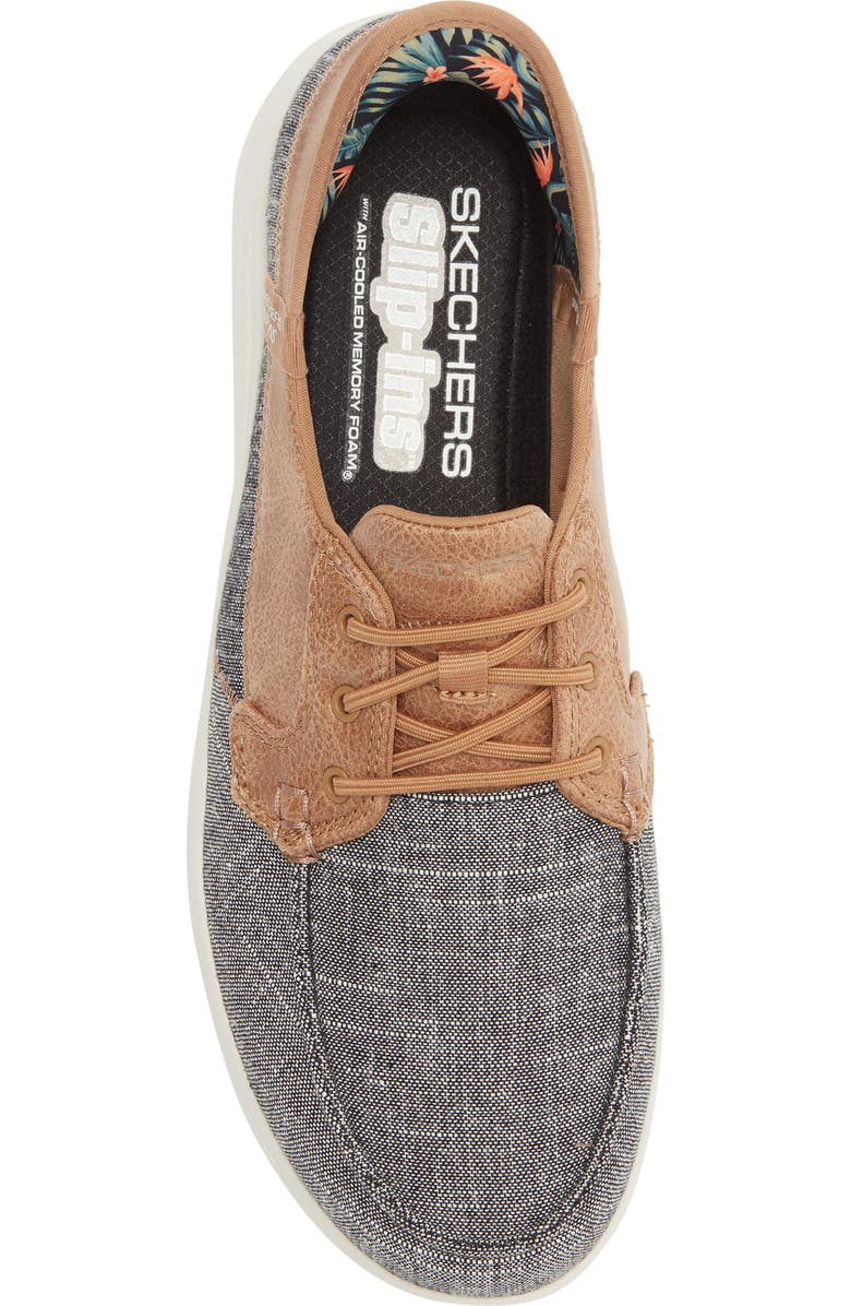 SKECHERS Slip-Ins<sup>®</sup> On The Go Boat Shoe, Alternate, color, Grey/ Brown
