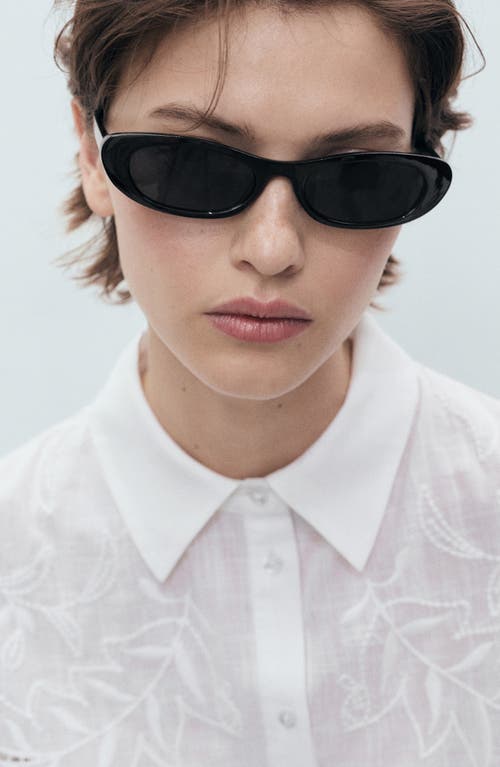 Mango Para Guipure Lace Cotton Button-up Shirt