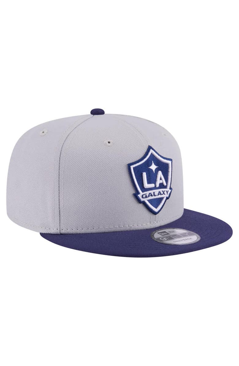 New Era Men's New Era Gray LA Galaxy Color Pack Two-Tone 9FIFTY Snapback Hat, Alternate, color, 