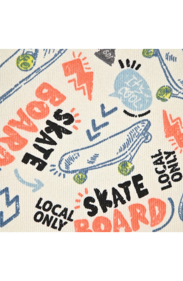 SLEEP ON IT Kids' Print Fitted Short Sleeve Two-Piece Pajamas, Alternate, color, Cream