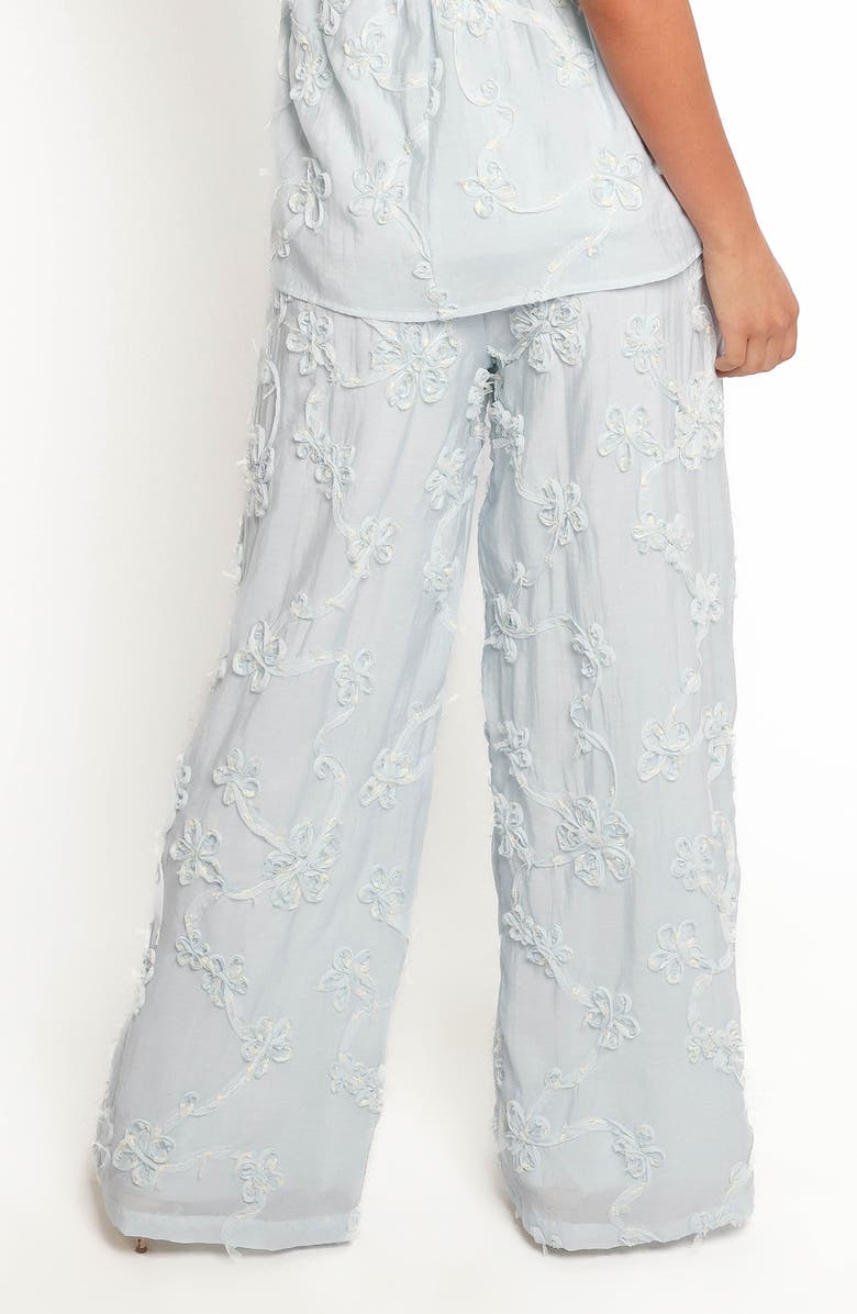 Petal & Pup Robin Soutache Wide Leg Pants, Alternate, color, Pale Blue
