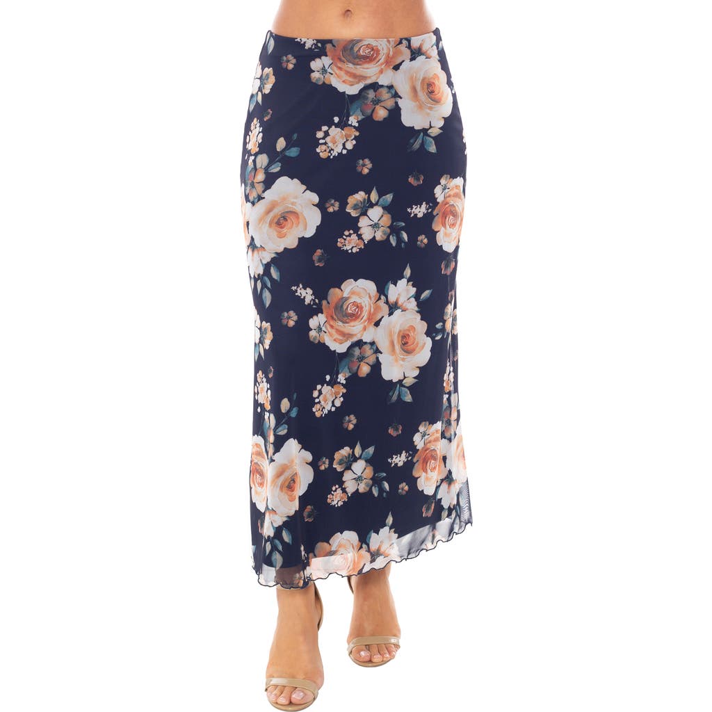 Tash And Sophie Printed Mesh Maxi Skirt