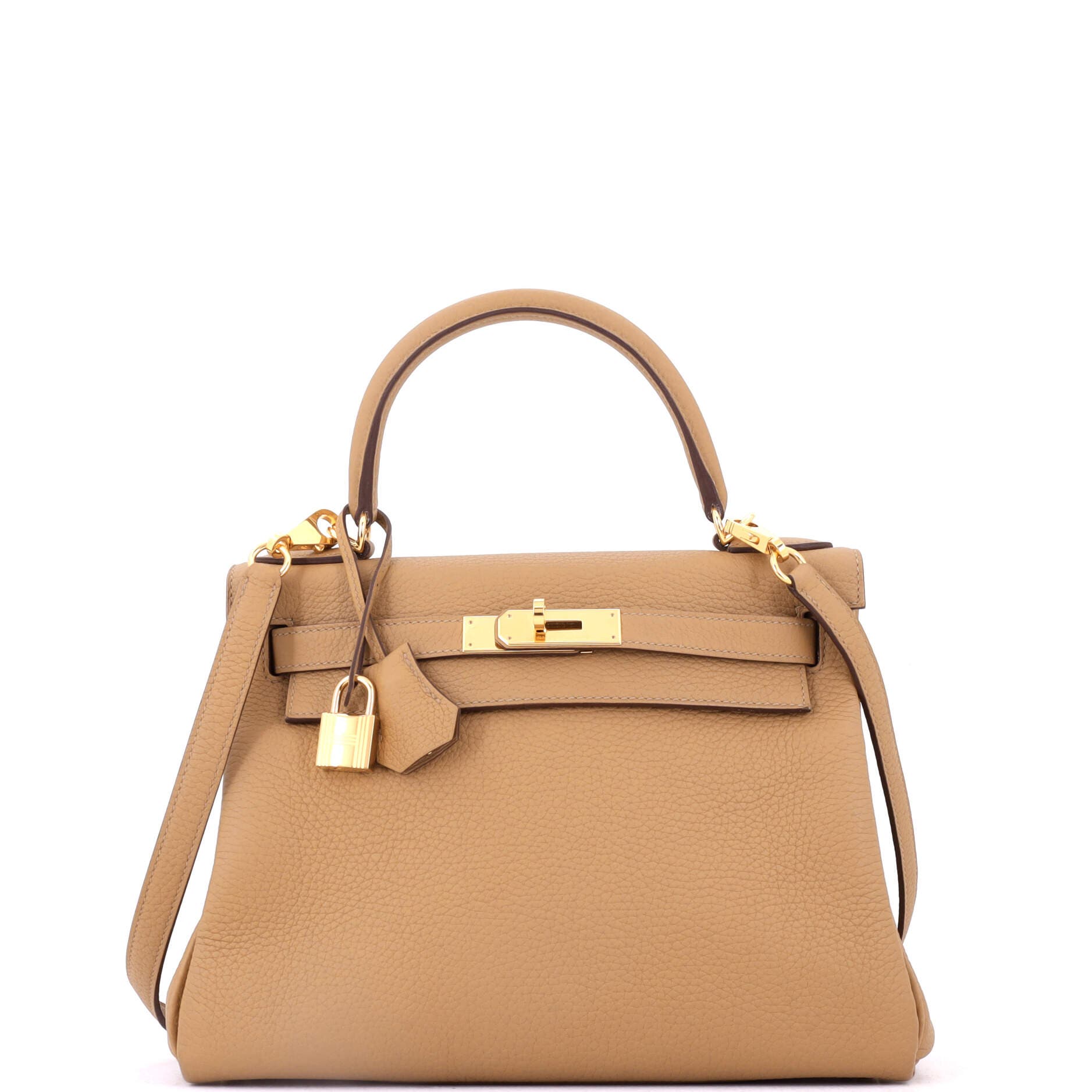 Kelly Handbag Brown Togo with Gold Hardware 28, Main, color, Brown