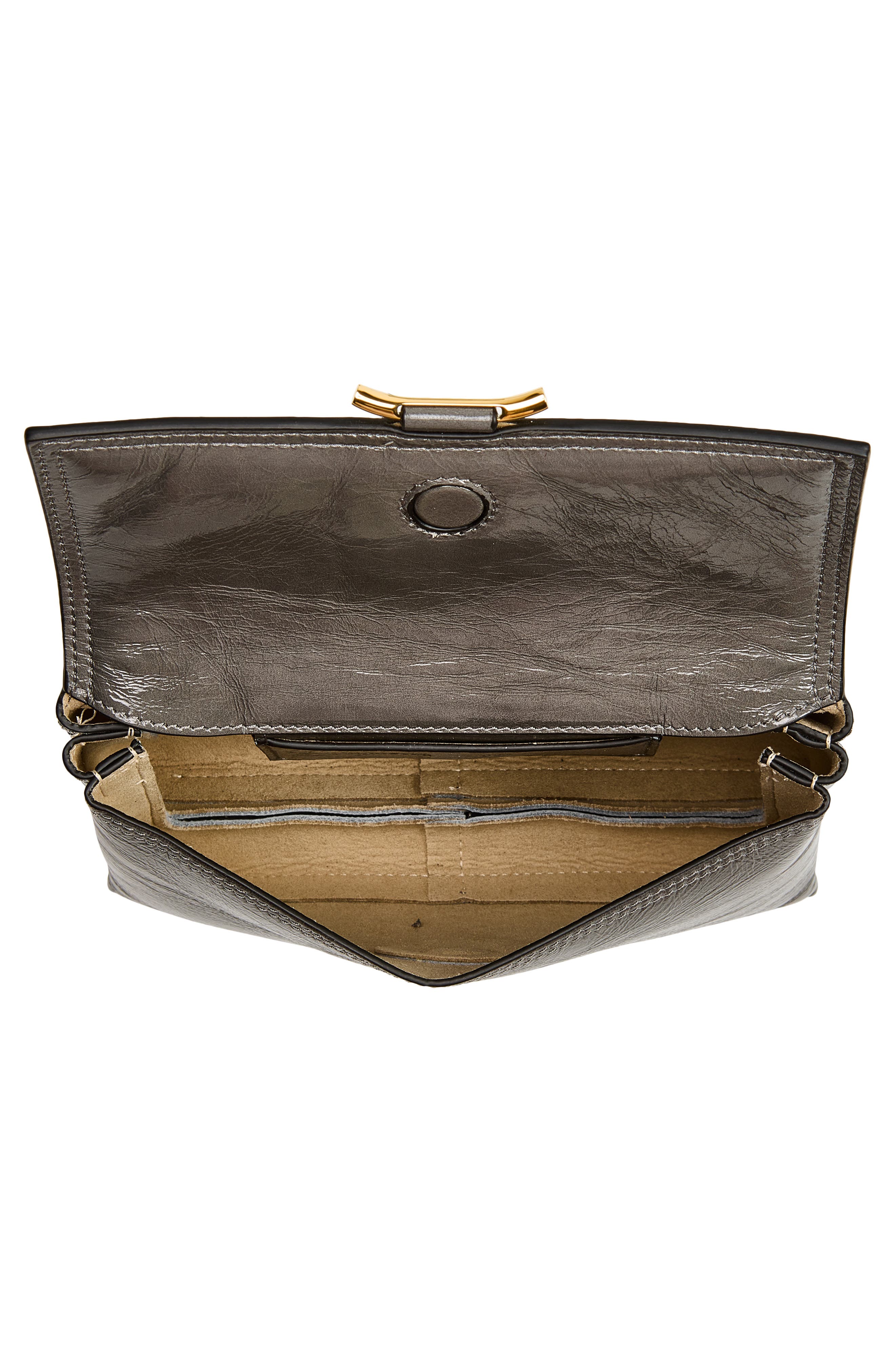 Ida Trio Leather Clutch, Alternate, color, CONCRETE GLAZE