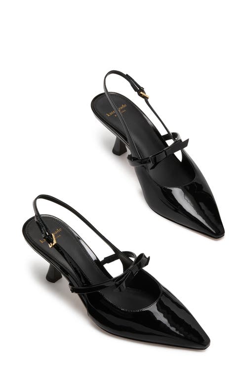 Kate Spade New York Carolina Pointed Toe Slingback Mary Jane Pump In Black