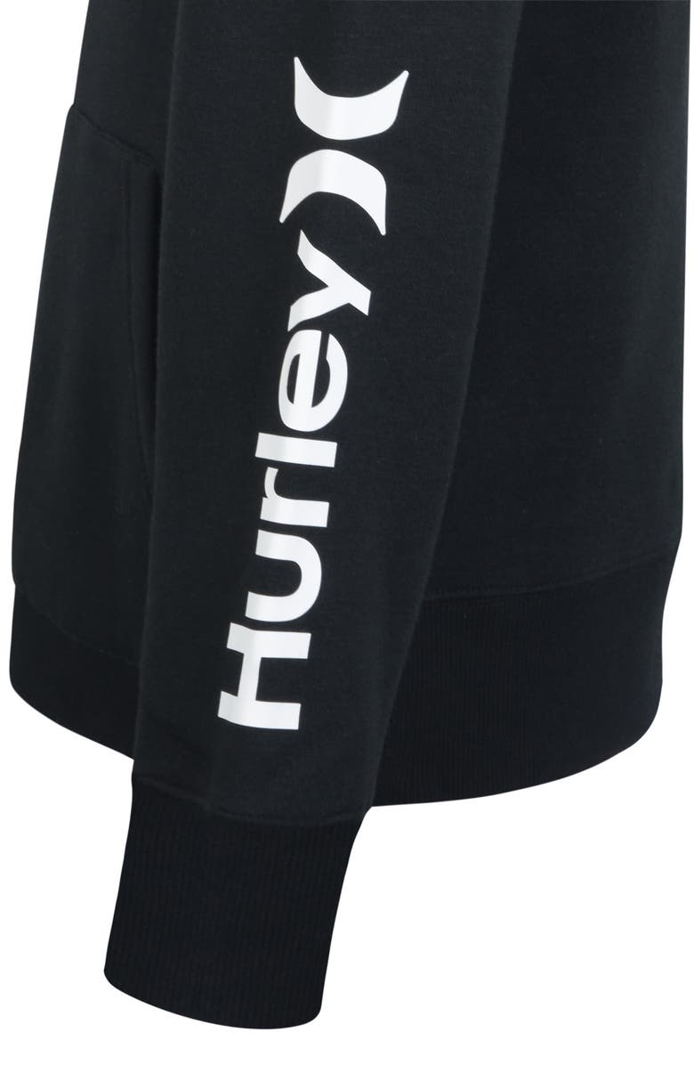 Hurley Kids' Camo Fleece Hoodie, Alternate, color, Black