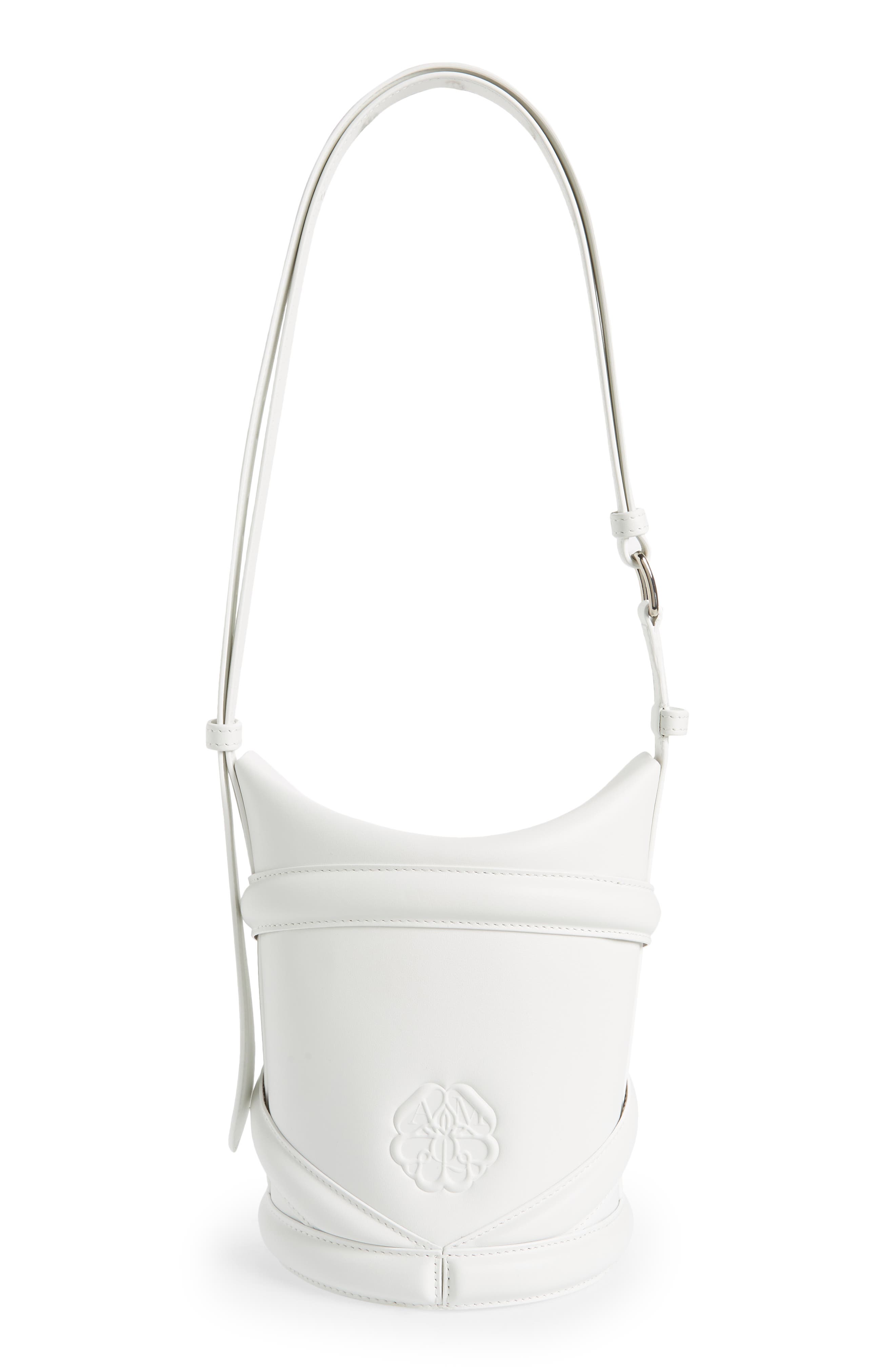 McQueen Alexander McQueen Small The Curve Leather Shoulder Bag, Alternate, color, 