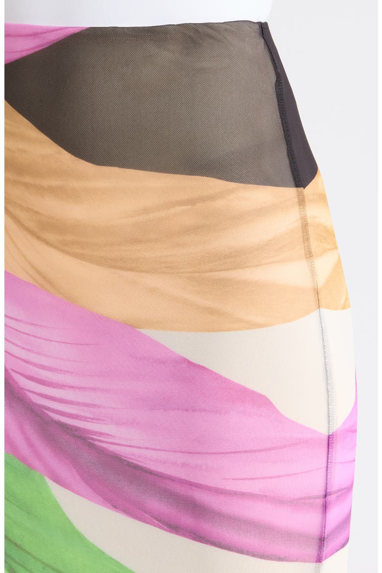 Tegan Feather Print Maxi Skirt, Alternate, color, SUMMER FEATHERS