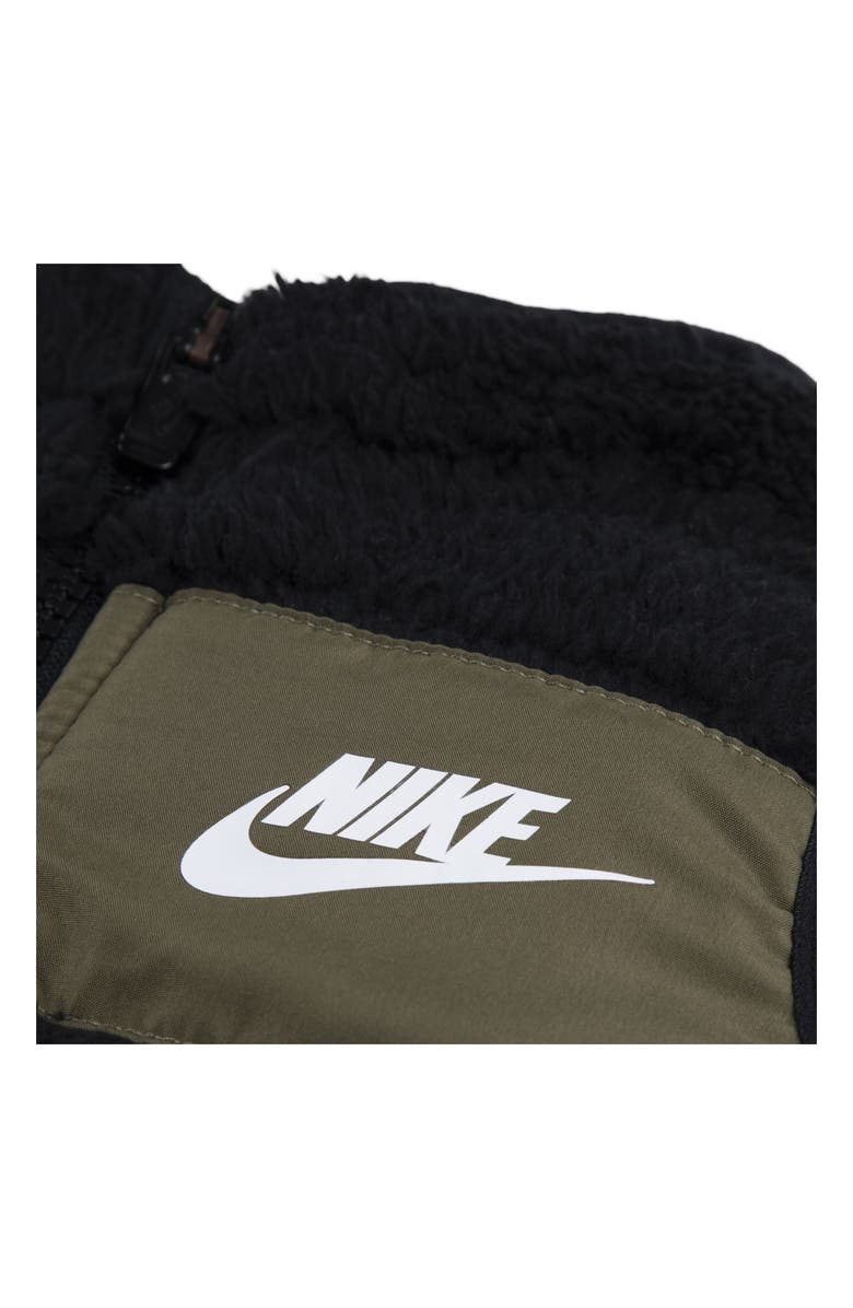 Nike Sportswear Club Long Sleeve T-Shirt, Fleece Vest & Joggers Set, Alternate, color, Black/ White