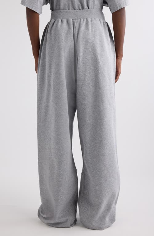 Balenciaga Wide Grey Uniform Merch Trousers In Gray