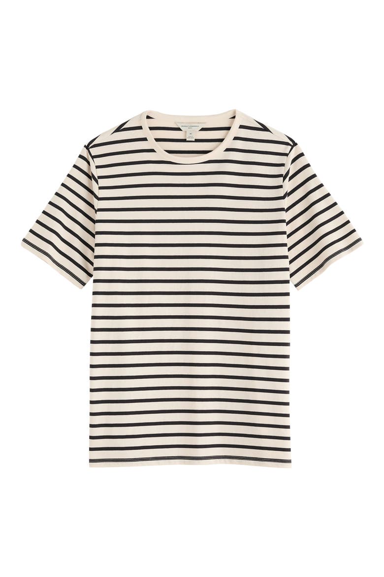Seven Seas Sailor Striped Organic Cotton T-Shirt, Main, color, BRETON ONYX ECRU