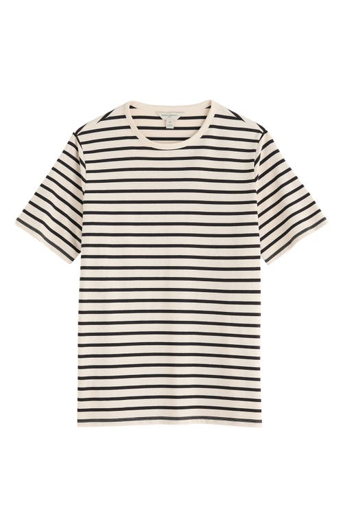 Seasalt Cornwall Seven Seas Sailor Striped Organic Cotton T-shirt In Neutral