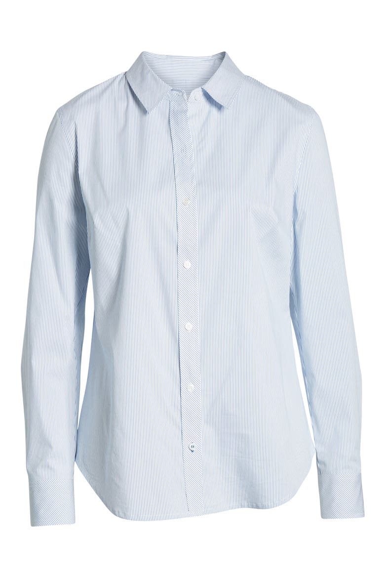 Button-Up Shirt, Alternate, color, BLUE- WHITE SHIRT STRIPE