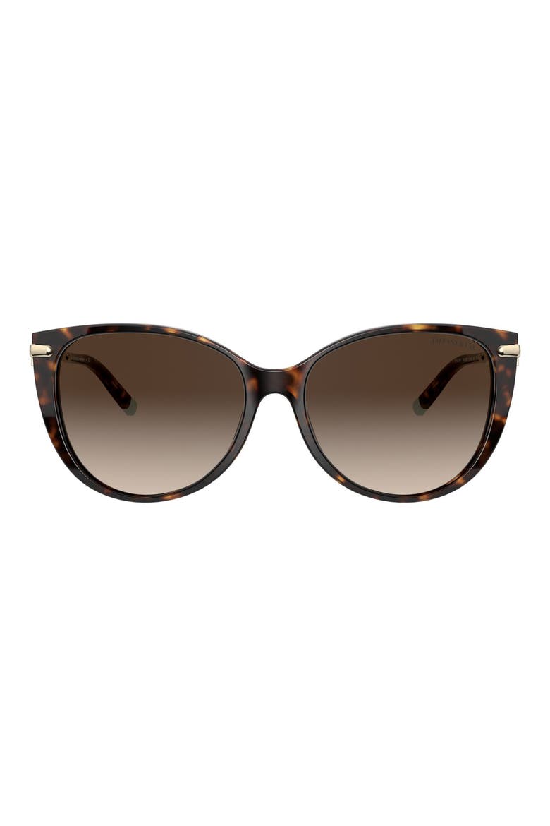 57mm Gradient Cat Eye Sunglasses, Main, color, HAVANA/ BROWN GRADIENT