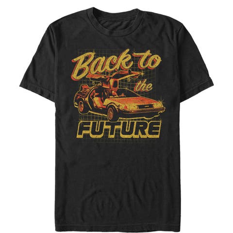 Men's Back to the Future DeLorean Schematic Print  Graphic T-Shirt