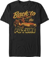 Back to the Future Men's Back to the Future DeLorean Schematic Print Graphic T-Shirt