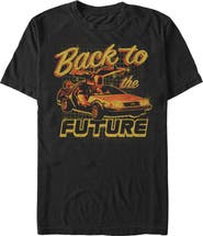 Back to the Future Men's Back to the Future DeLorean Schematic Print Graphic T-Shirt