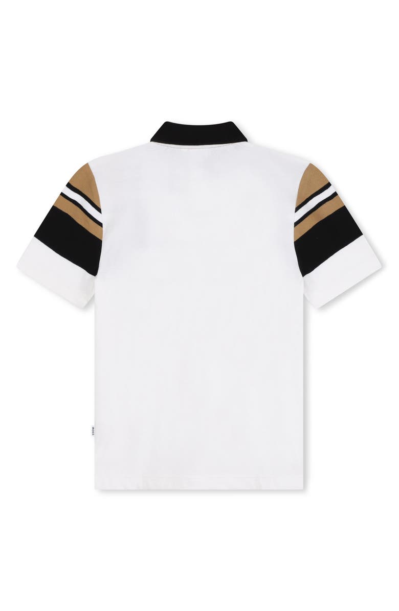 BOSS Kidswear Kids' Colorblock Stretch Piqué Polo, Alternate, color, 