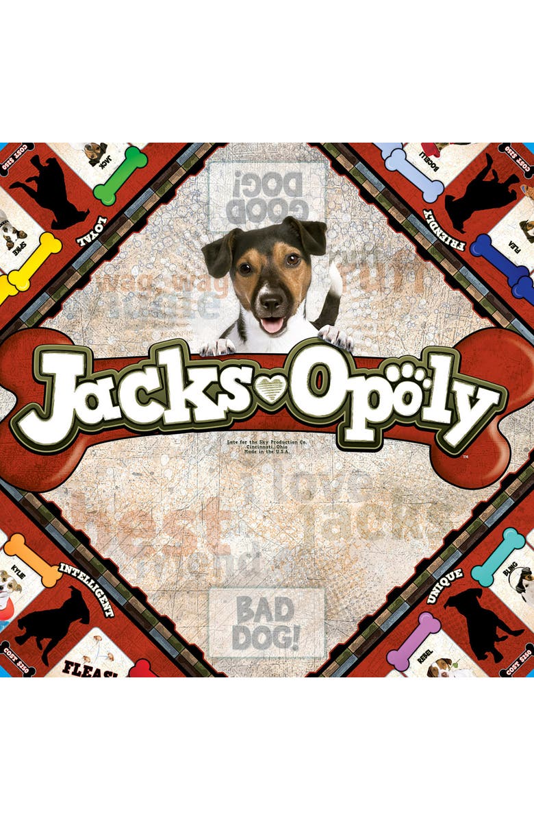 Late for the Sky Jacks Opoly Dog Themed Family Board Game, Ages 8+, Alternate, color, Multicolored