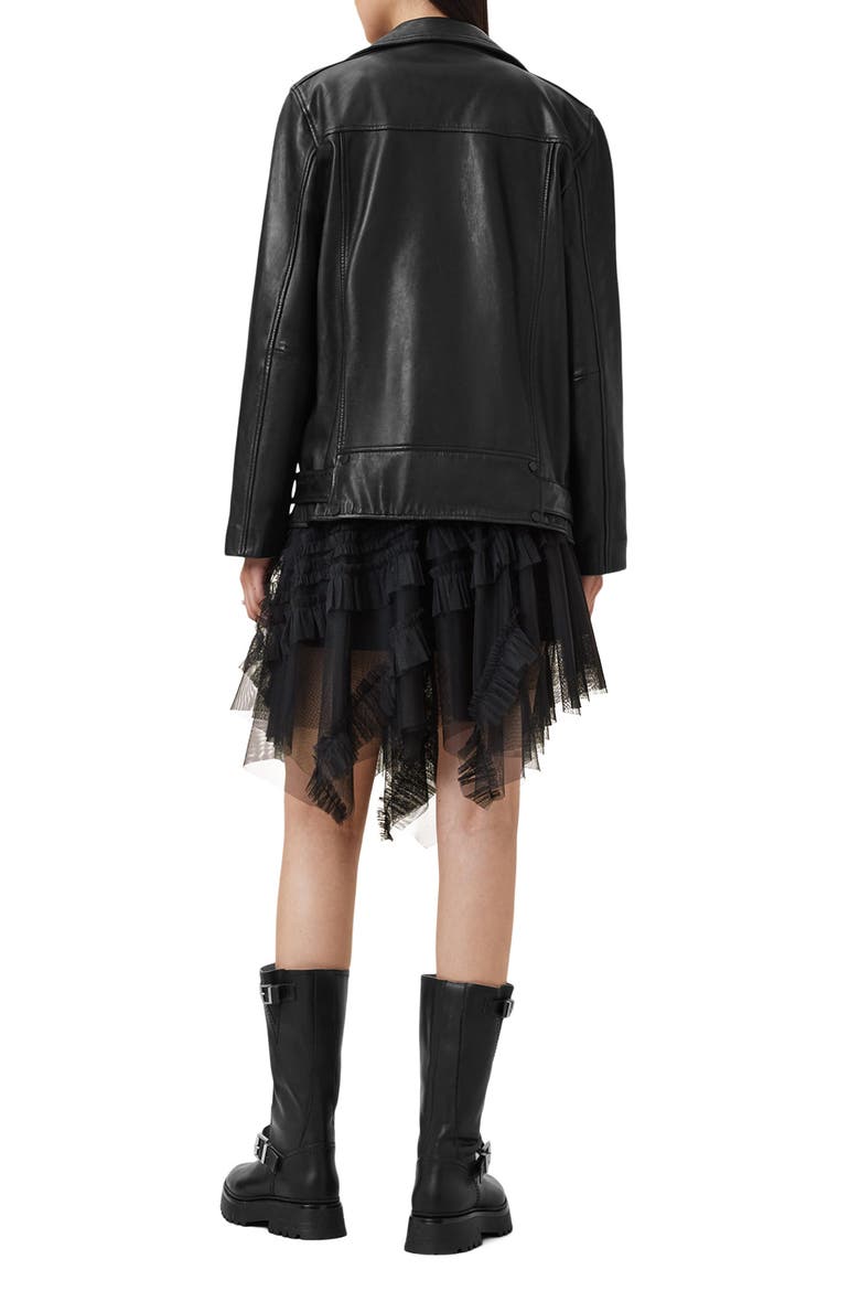Jayde Handkerchief Hem Tulle Skirt, Alternate, color, BLACK