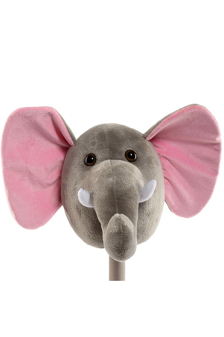 Plush Action Elephant Stick with Music, Alternate, color, Gray