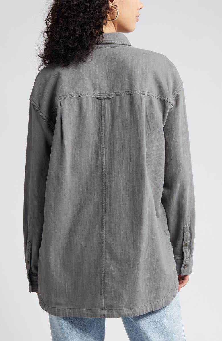 BP. Oversize Cotton Twill Shirt, Alternate, color, 
