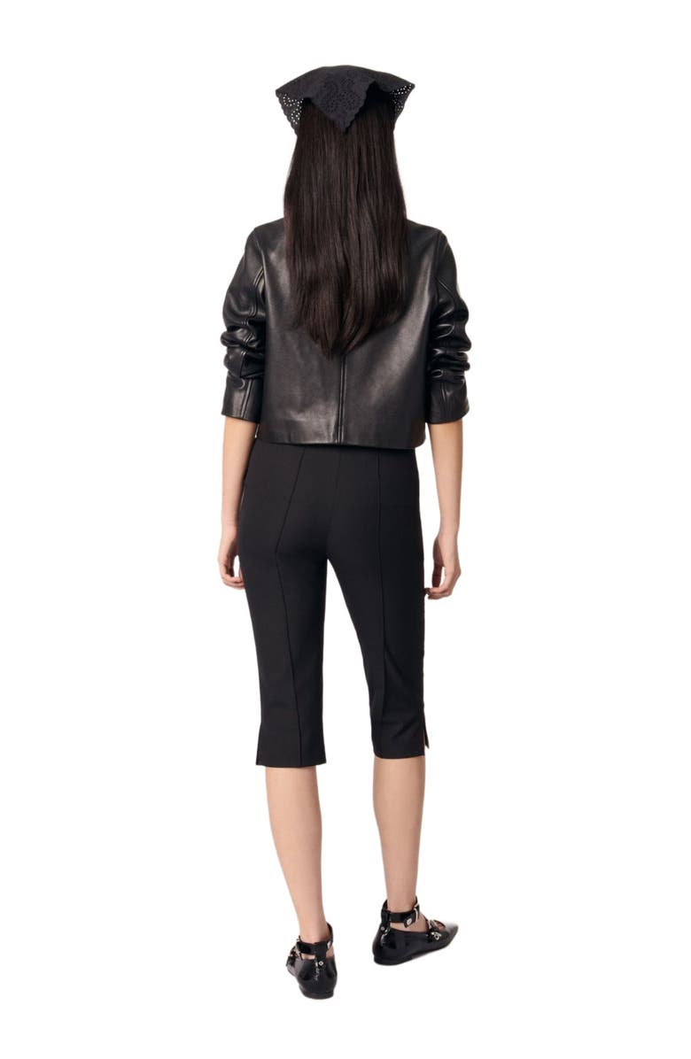 maje Capri suit trousers, Alternate, color, Black