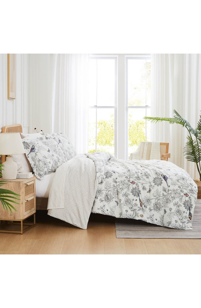 SOUTHSHORE FINE LINENS Bayberry Reversible Duvet & Sham Set, Alternate, color, Beige