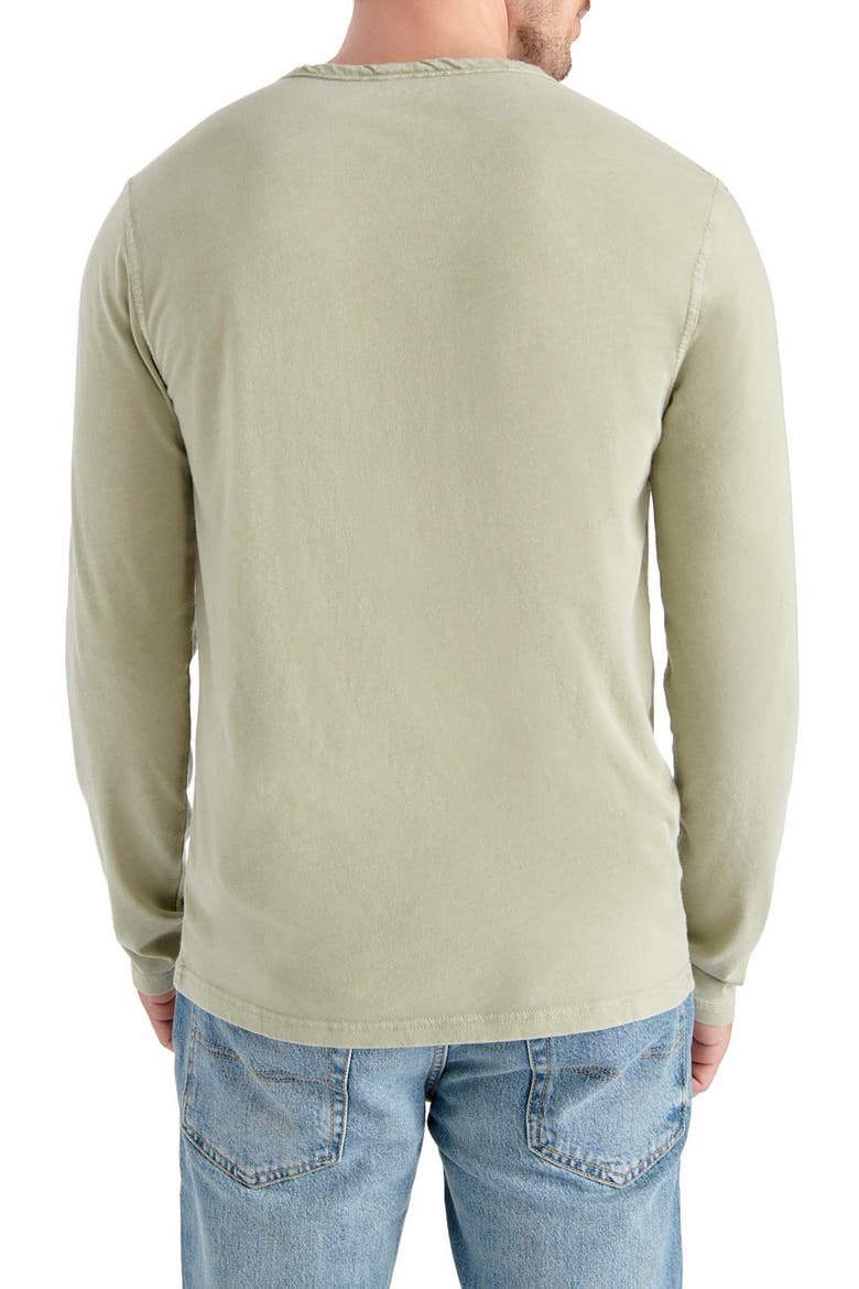 Notch Neck Mineral Wash Long Sleeve T-Shirt, Alternate, color, LODEN GREEN