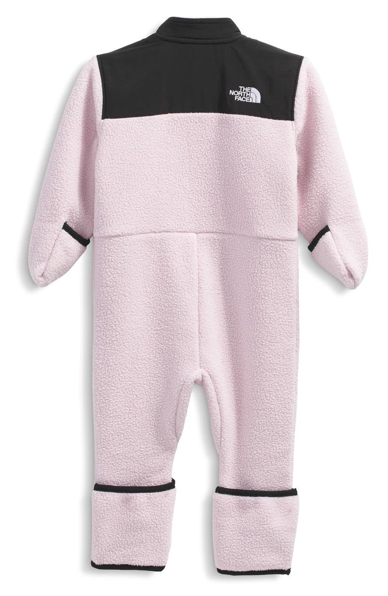 The North Face Denali Fleece Romper, Mittens & Booties Set, Alternate, color, Pale Blossom