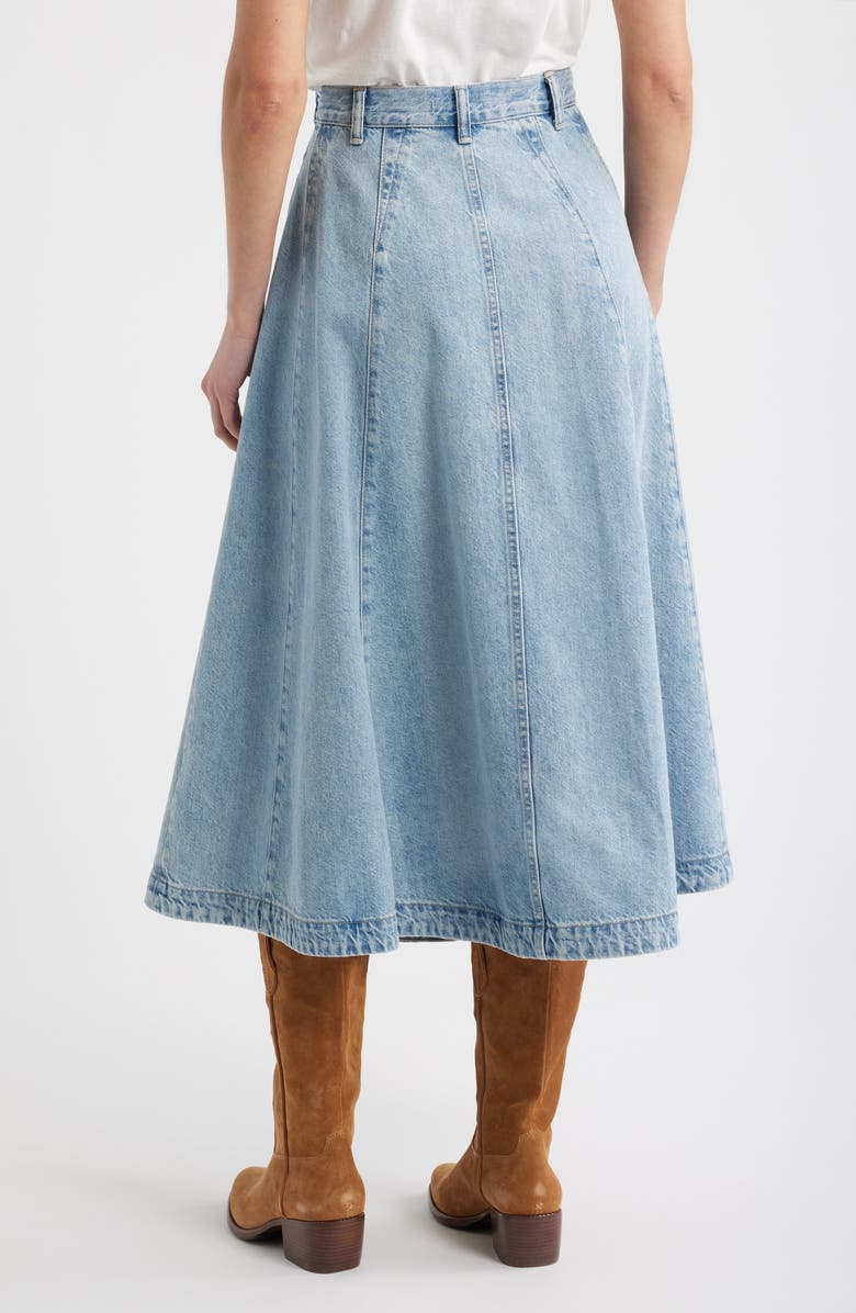 Madewell Denim Midi Skirt, Alternate, color,