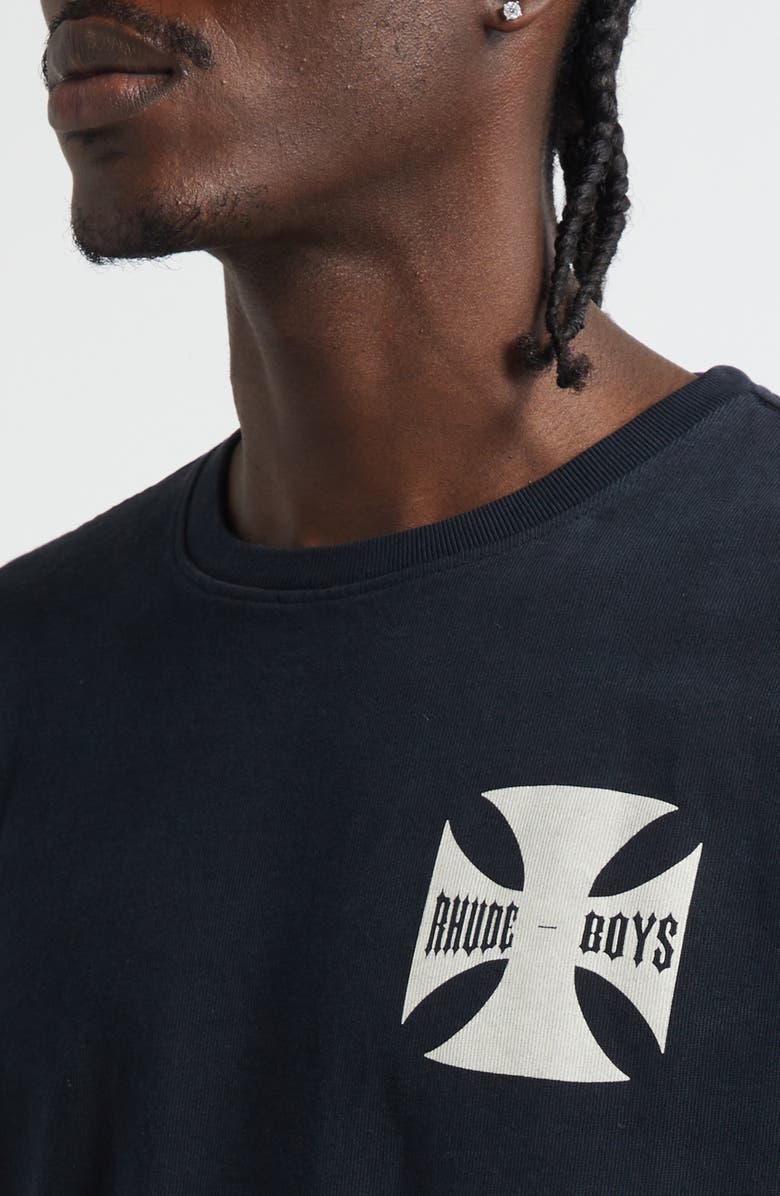 Rhude Regular Fit Rhude Boys Graphic T-Shirt, Alternate, color, 