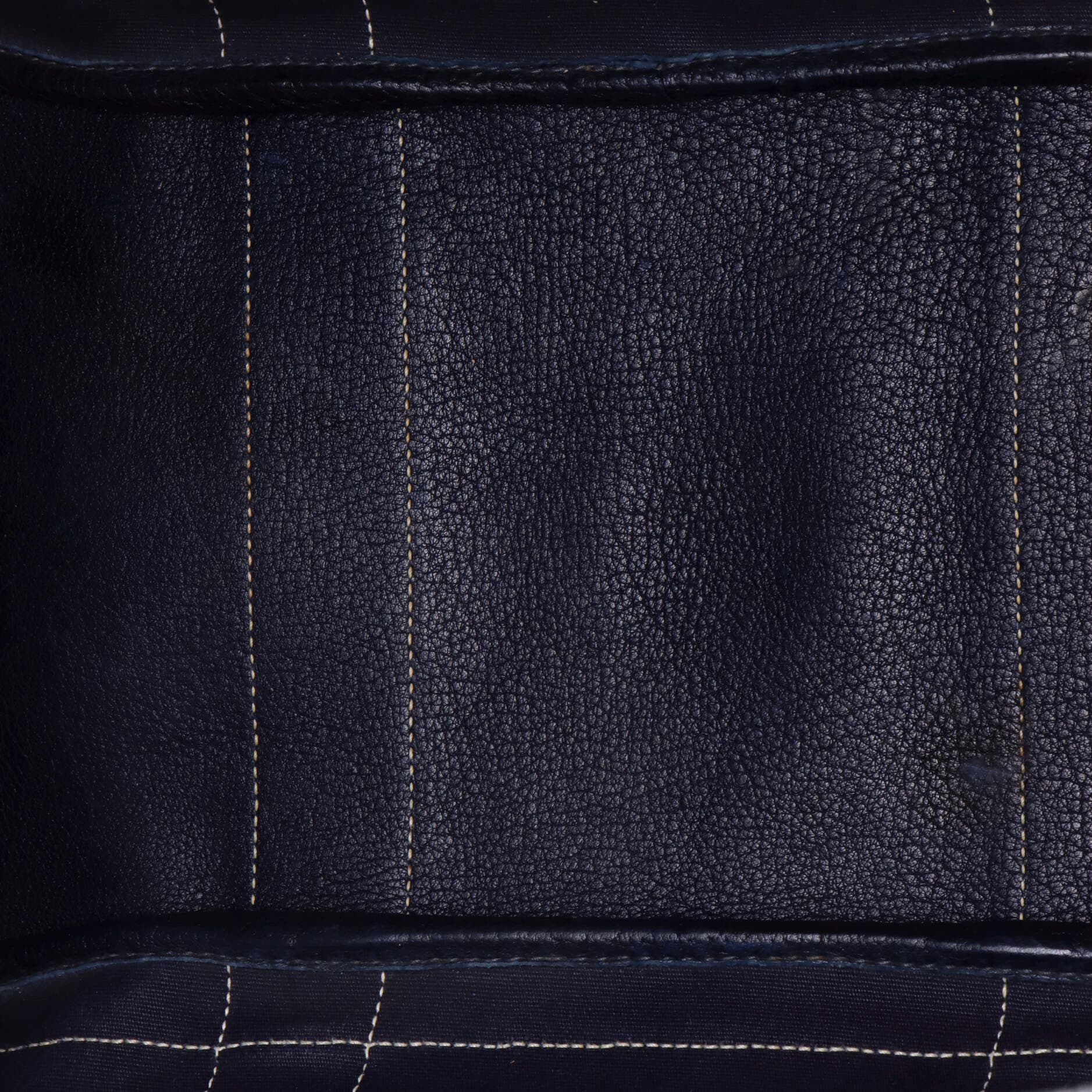 Pre-Owned Hermes Garden Party Tote Toile and Leather 36, Alternate, color, Bleu Marine