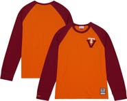 Mitchell & Ness Men's Mitchell & Ness Orange Virginia Tech Hokies Legendary Slub Raglan Long Sleeve T-Shirt