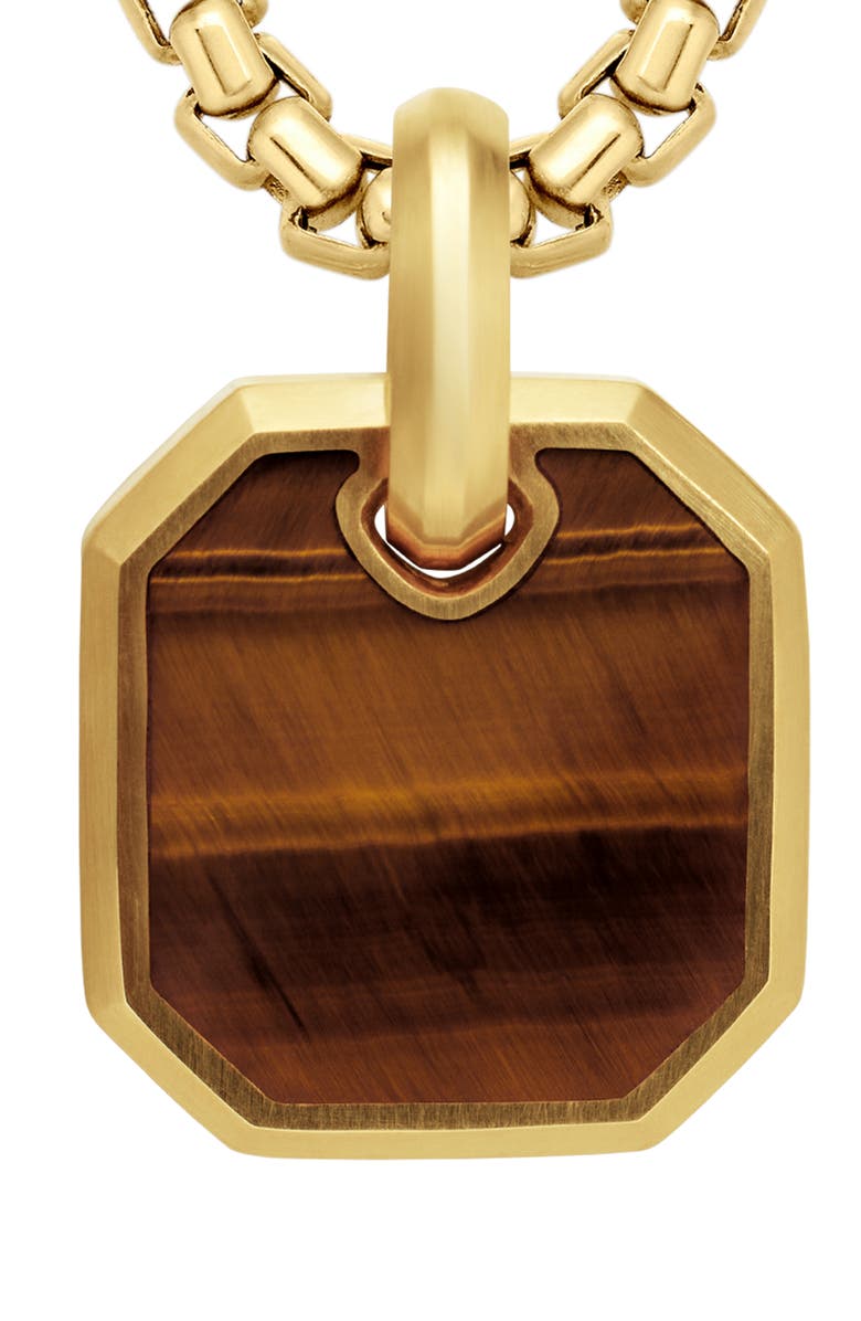 David Yurman Roman Amulet in 18K Yellow Gold with Tiger's Eye, Alternate, color, 18K Yellow Gold