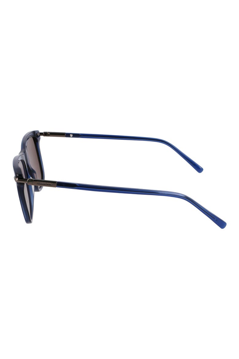 54mm Modified Rectangular Sunglasses, Alternate, color, TRANSPARENT BLUE