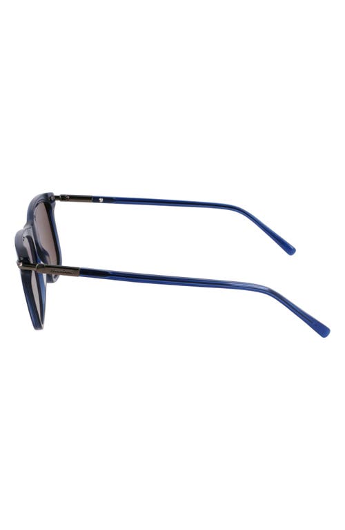 Ferragamo 54mm Modified Rectangular Sunglasses In Transparent Blue