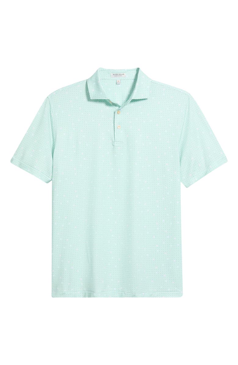 Peter Millar Skull It Performance Jersey Polo, Main, color, White/Green