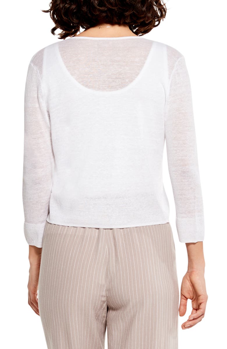 NIC+ZOE Open Front Linen Blend Cardigan, Alternate, color, 