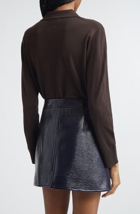 Merino Wool Polo Cardigan