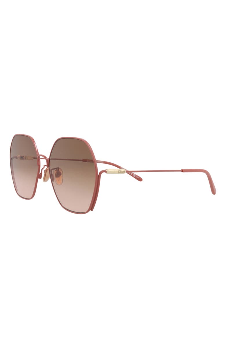 Chloé 61mm Oversize Round Sunglasses, Alternate, color, 