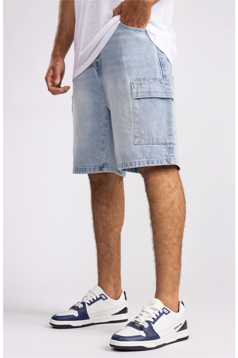 Cargo Jeans Bermuda Shorts, Alternate, color, Blue