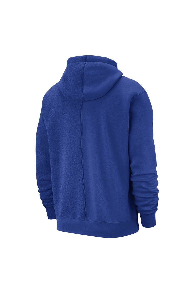 Men's Nike Blue Dallas Mavericks Courtside Versus Stitch Split Pullover Hoodie, Alternate, color, Blue