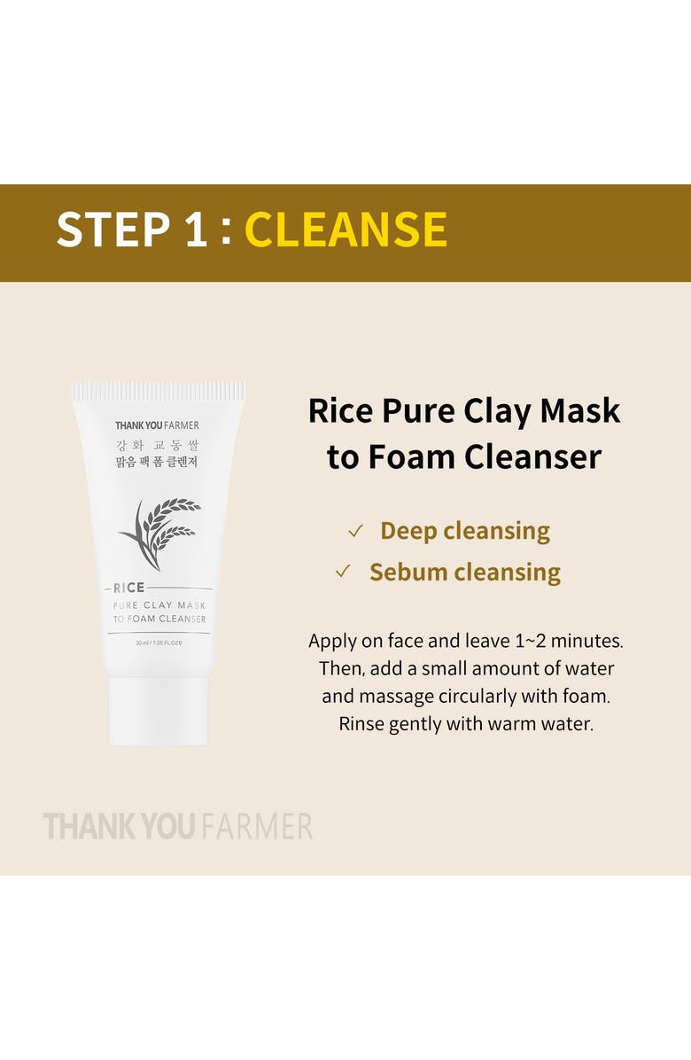 THANK YOU FARMER Rice Pure Glow Travel Kit, Alternate, color, White